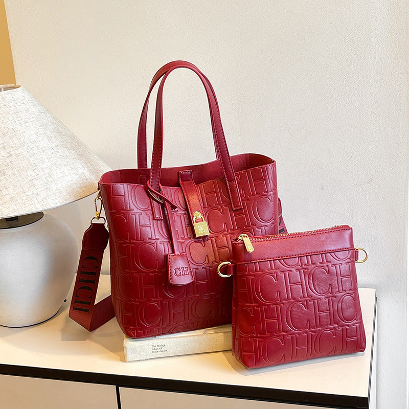 Women's Personalized Design Solid Color Hollow Popular Bucket Bag