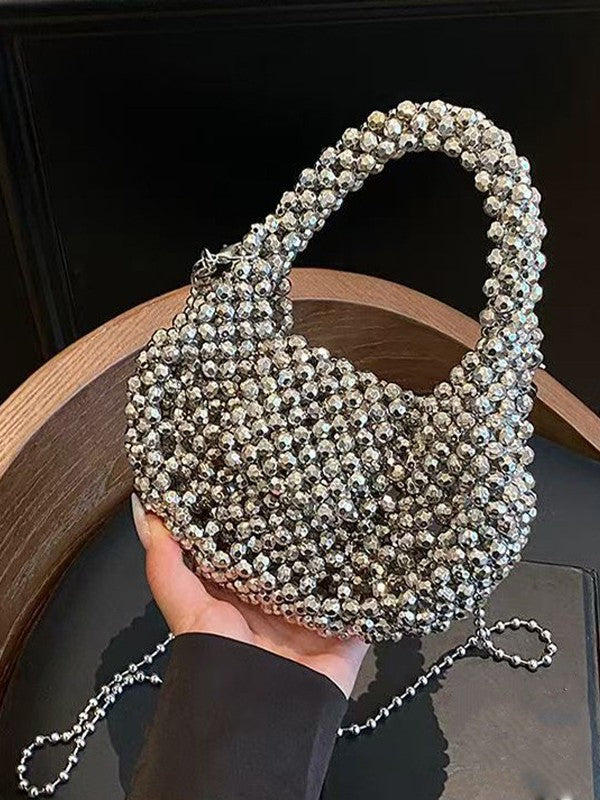 Women's Exquisite High Quality Light Luxury Hand-woven Beads Chic Sweet Bags