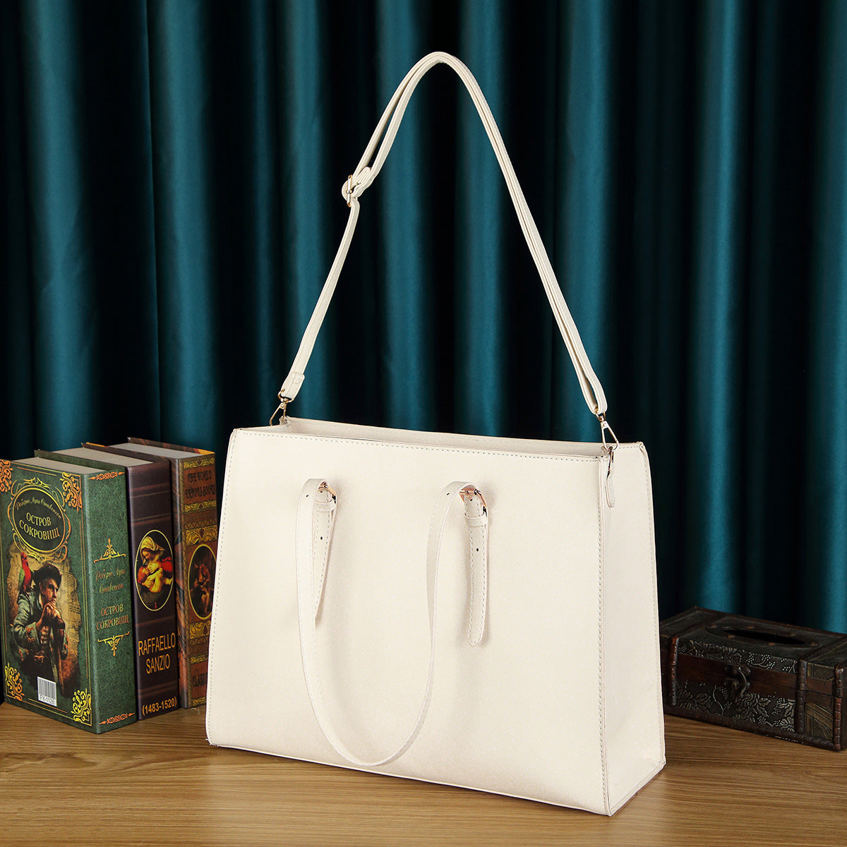 Women's Cross Pattern Large Temperament Wild Makeup Bag