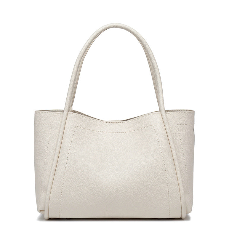 Women's Korean Textured Vegetable Basket Simple Commuting Handbags