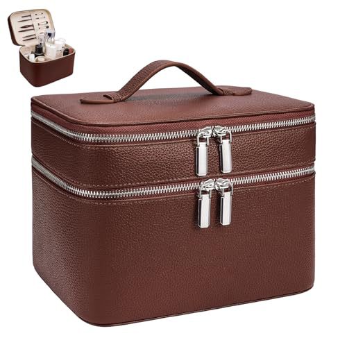 Large Capacity Leather Convenient Wash Waterproof Makeup Bag