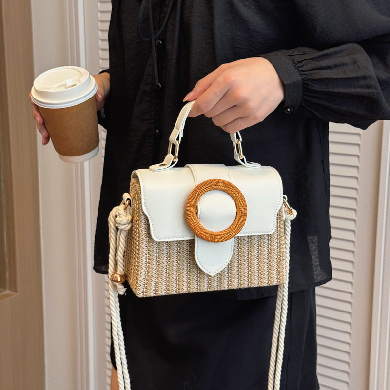 Women's Spring Straw Beach Summer Western Style Women's Messenger Bag