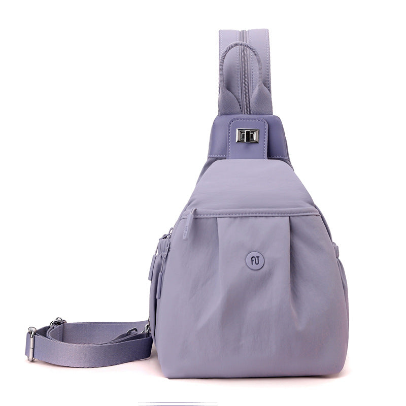 Trendy Female Lady Daily Commuter Slanted Leisure Backpack