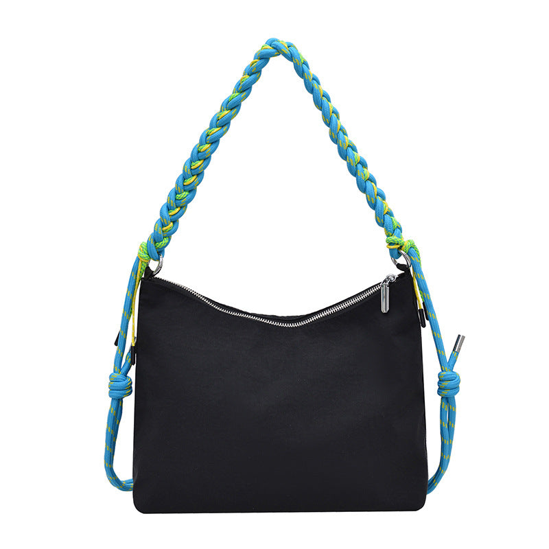 Color Twist Strap Lightweight Versatile Large Capacity Tote Bag