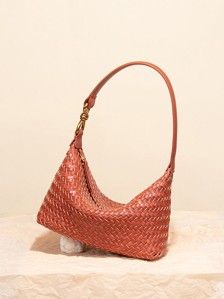 Women's Woven For Early Autumn Elegant Lunch Box Underarm Bag