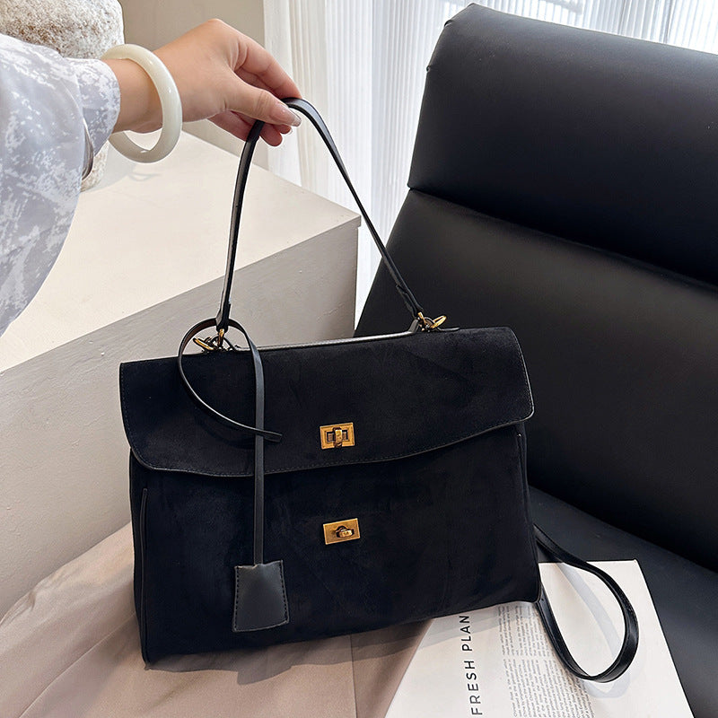 Women's Portable Niche Deerskin Veet Large Capacity Women's Handbag