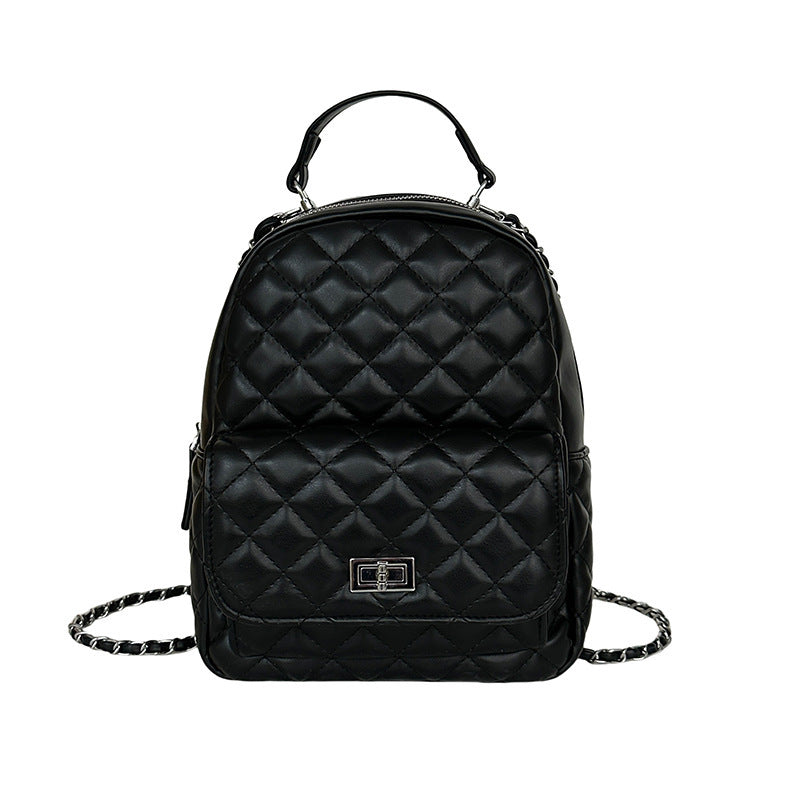 Women's Class Commuter Korean Rhombus Chain Portable Women's Backpack