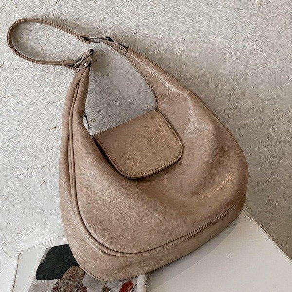 Women's Retro Large Capacity For Korean Style Simple Versatile Tote Bags