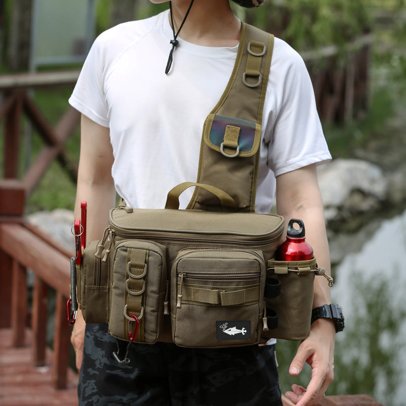 Men's Lure Multifunctional Fishing Pole Insertion Sports Backpack