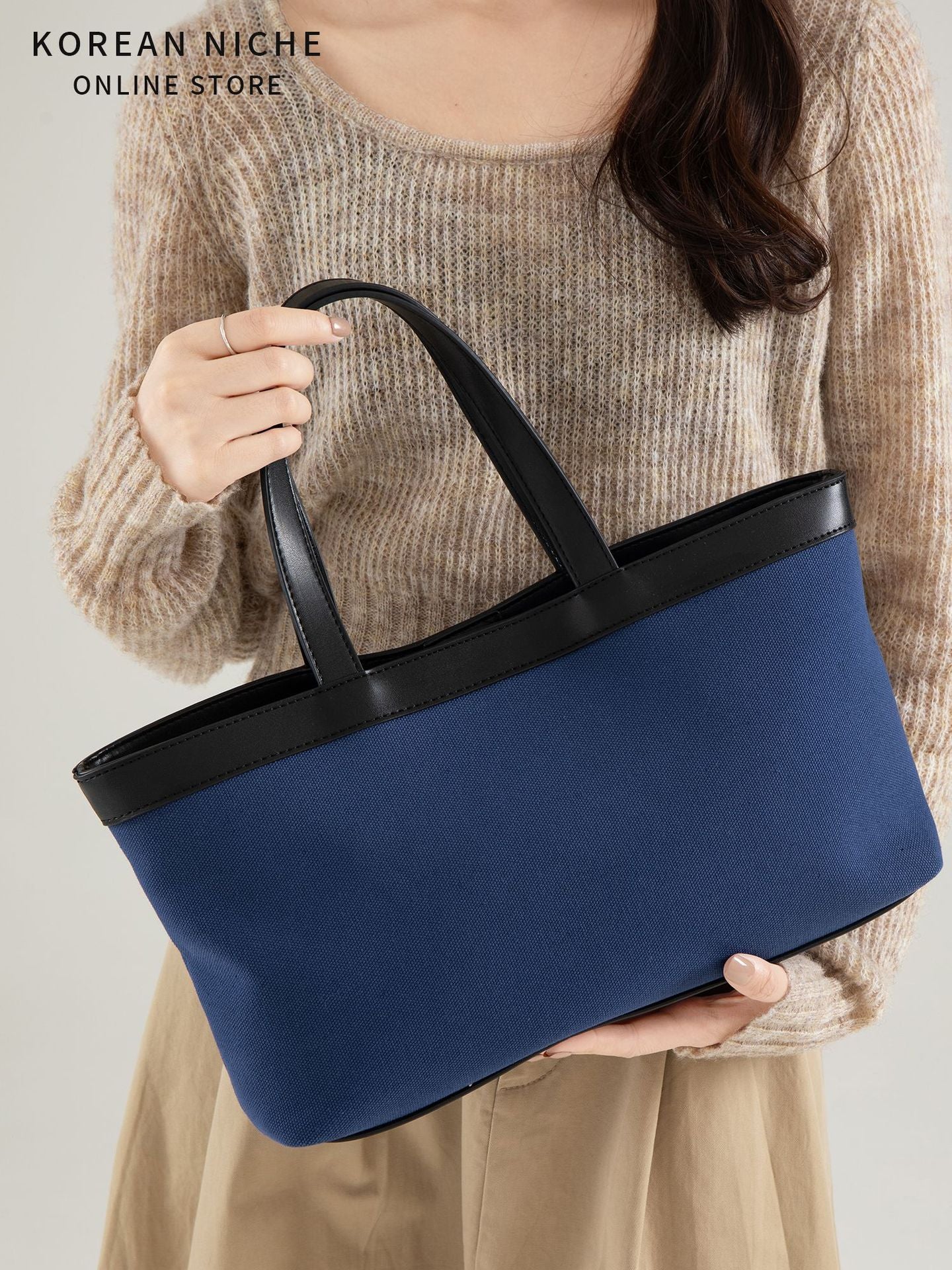 Color Large Capacity Totes Korean Niche Design Trendy Versatile Female Tote Bag
