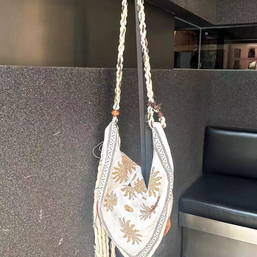 Retro Printed Triangle Large Capacity Ethnic Bags