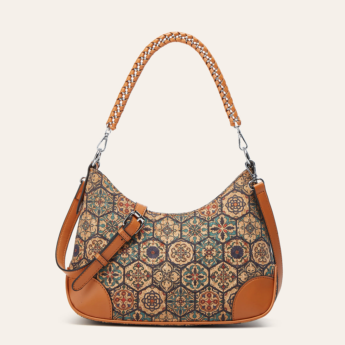 Ethnic Print Fashion High Sense Baguette Underarm Bag