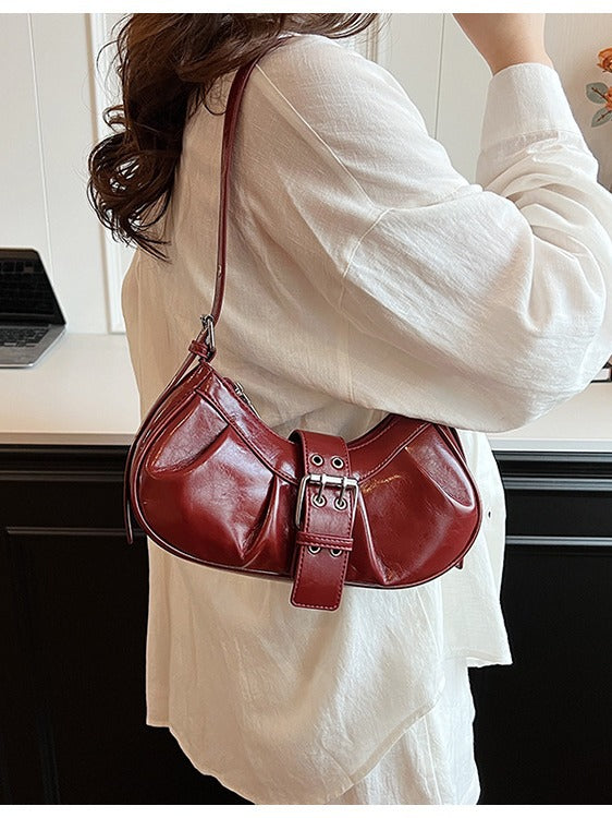 Niche Retro Red Female Motorcycle Hot Bags