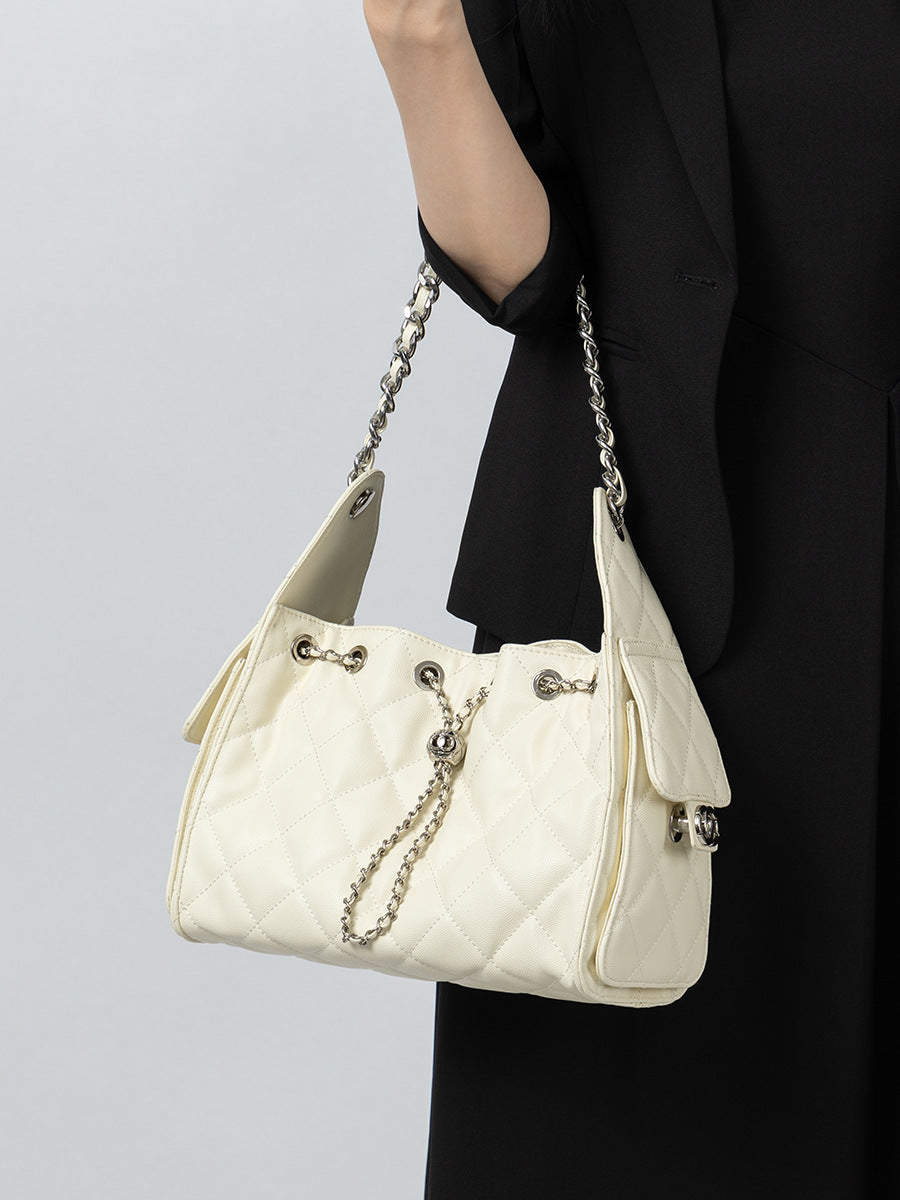 Women's Pattern Large Capacity Hobo Drawstring Chain Women's Messenger Bag