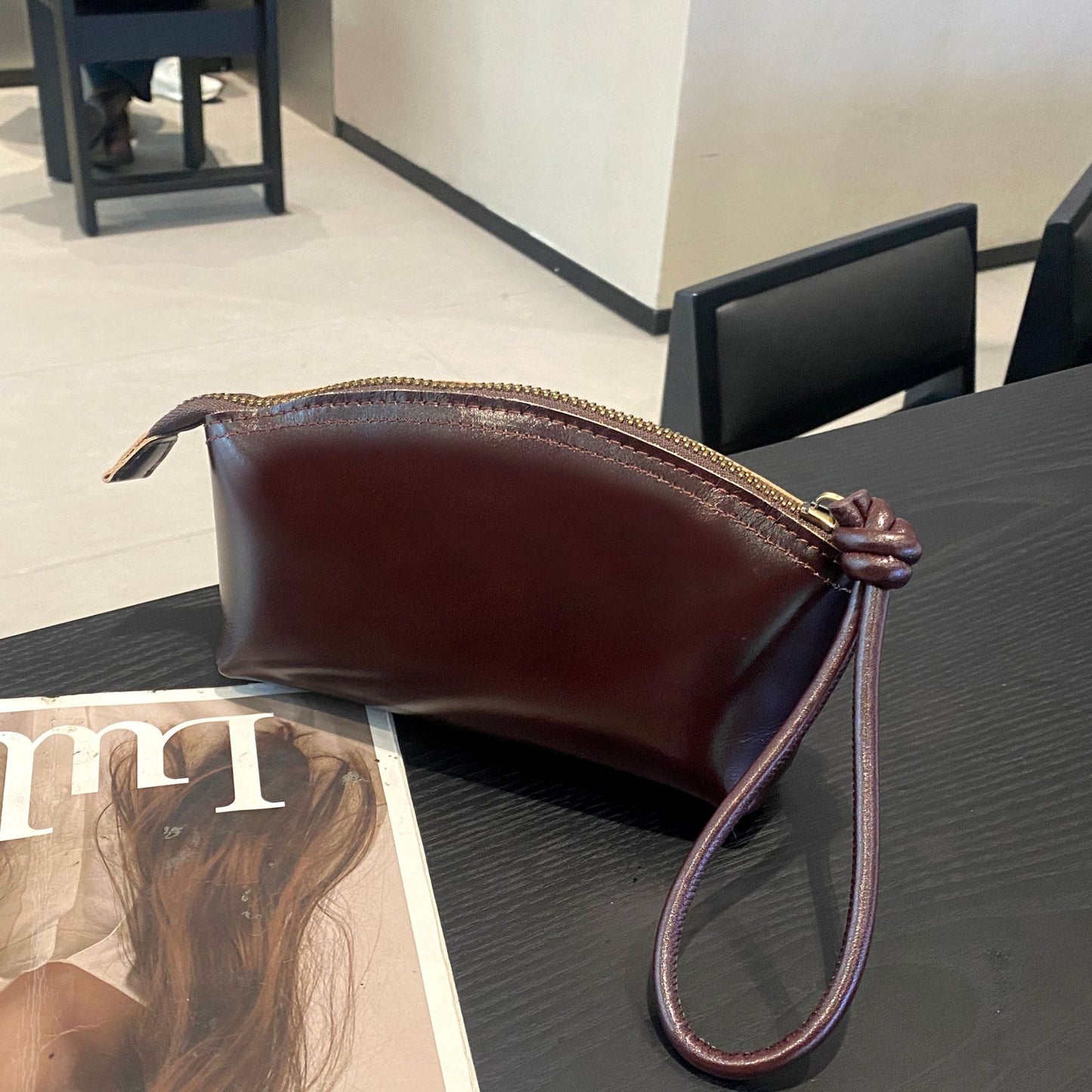 Leather Lady's Fashionable Practical Dumpling Shell Simple Bags