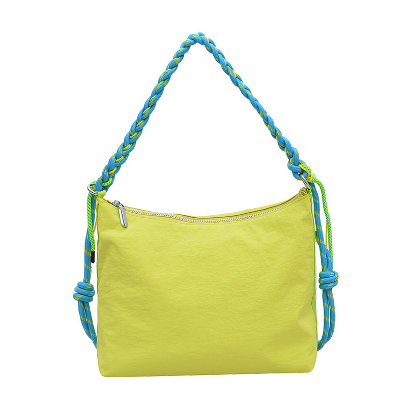 Color Twist Strap Lightweight Versatile Large Capacity Tote Bag
