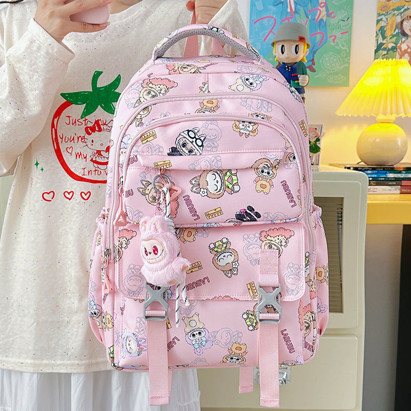 College Cartoon Lightweight Cute Versatile Large Capacity Junior Leisure Backpack