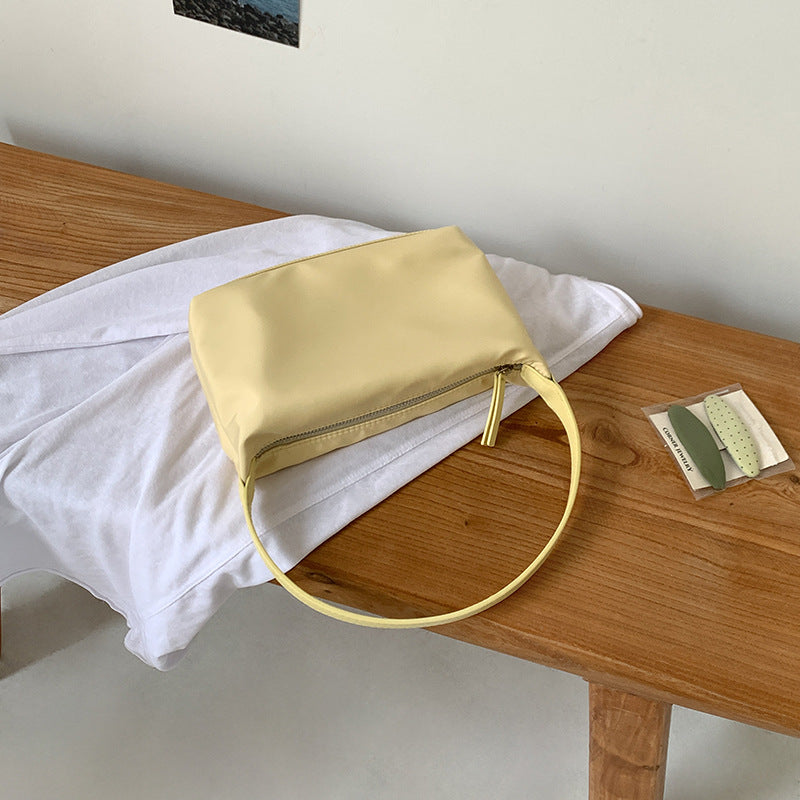 Women's Simple Pure Color Design Commuter Nylon Women's Handbag