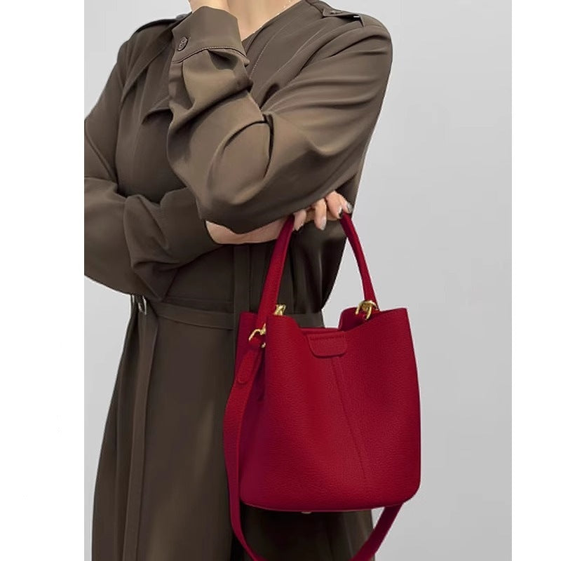 Women's Red High-grade Large Capacity Bridal Wedding Women's Handbag