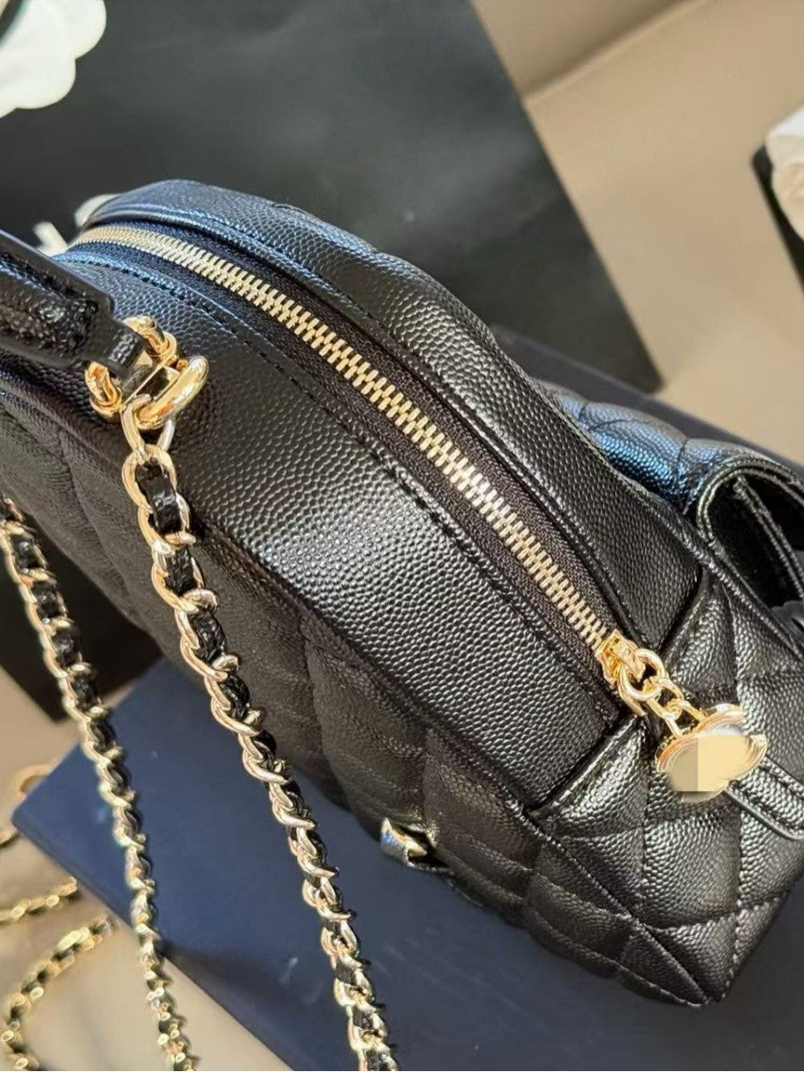 High Quality Rhombus Chain Classic Style Lychee Leather Bags