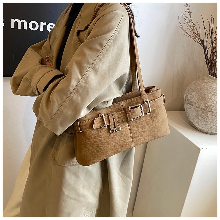 Women's Niche Retro Suede Baguette High-grade Commute Bags