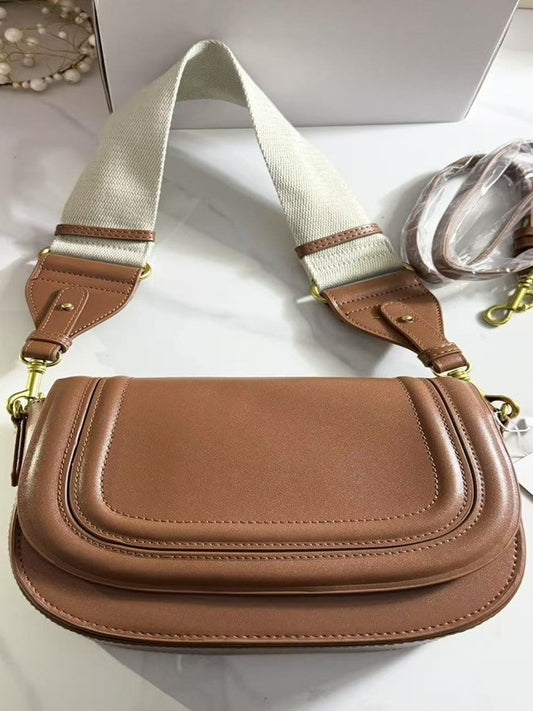 Women's Home Wide Strap One Saddle For Small Square Bags