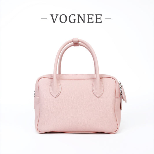 Women's Classic Fashion First Layer Cowhide Boston Women's Handbag