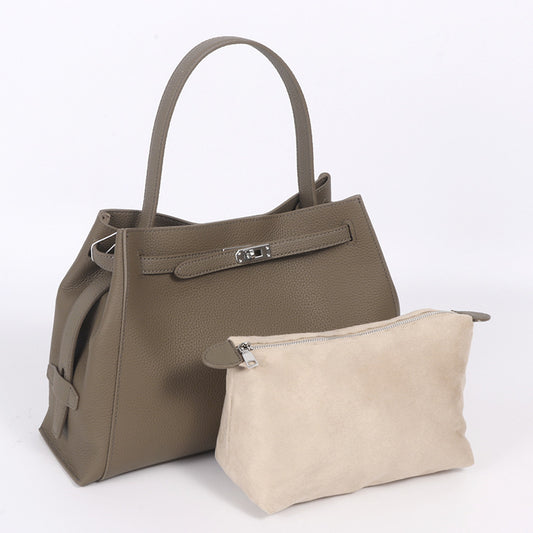 Women's Design Fashion High-grade Large Capacity Platinum Bucket Bags