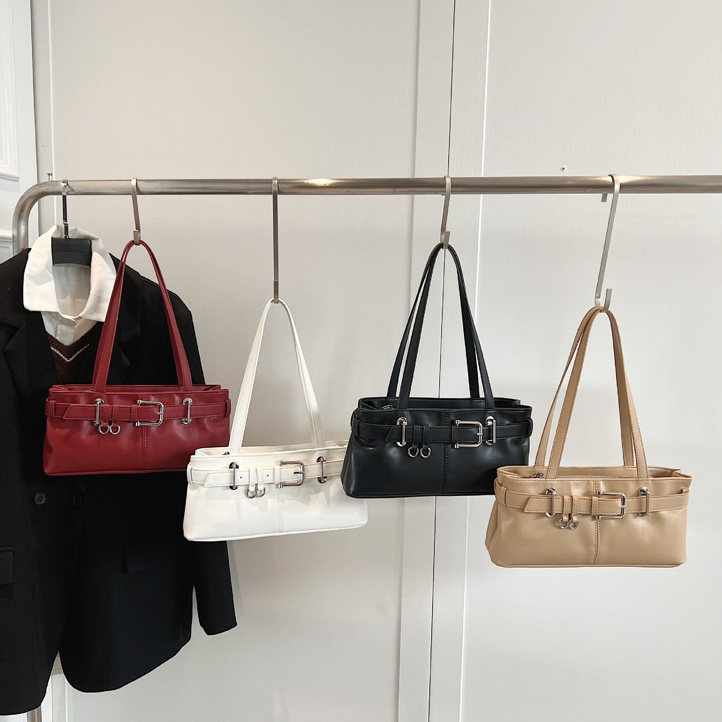 Korean Style Versatile Trendy Western Fashion Cool Large Handbags