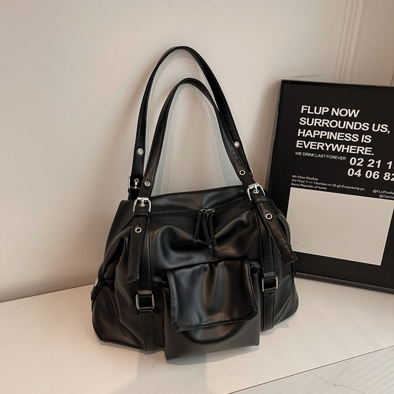 Capacity Soft Leather Underarm Street Fashion Hot Shoulder Bags