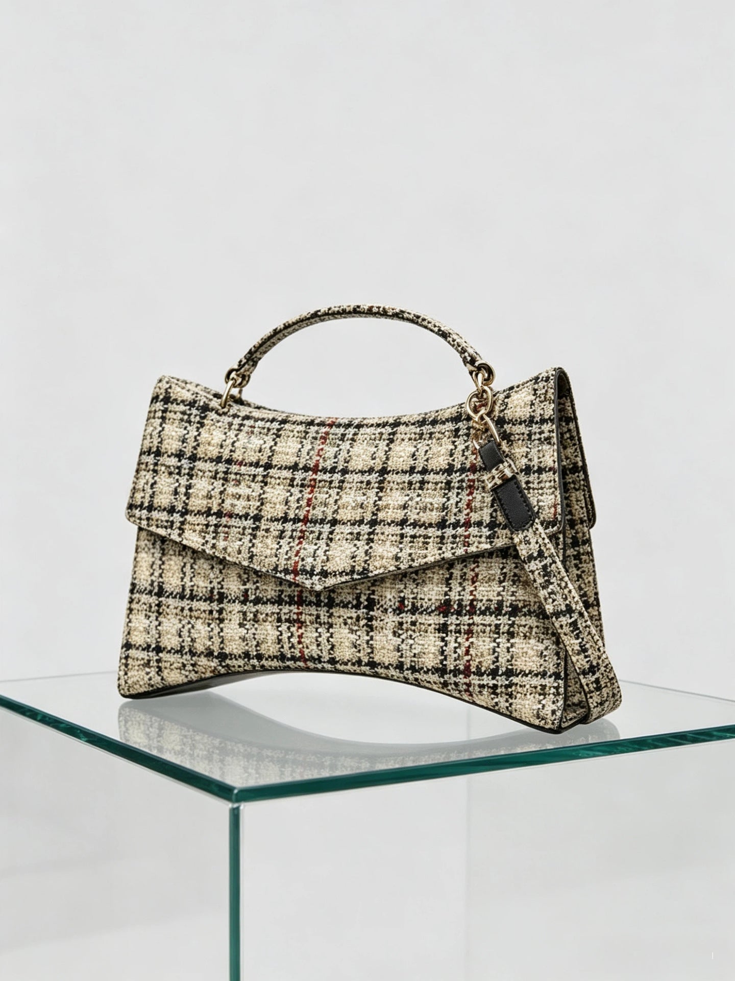 Classy Woven Woolen Pearl Sequined Canvas Bags