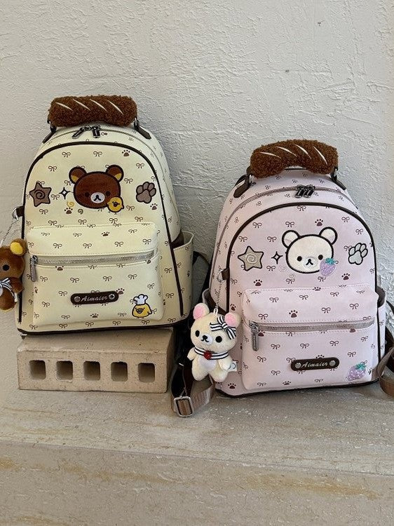 Women's Cartoon Design Cute Bear Fashion Polka Leisure Backpack