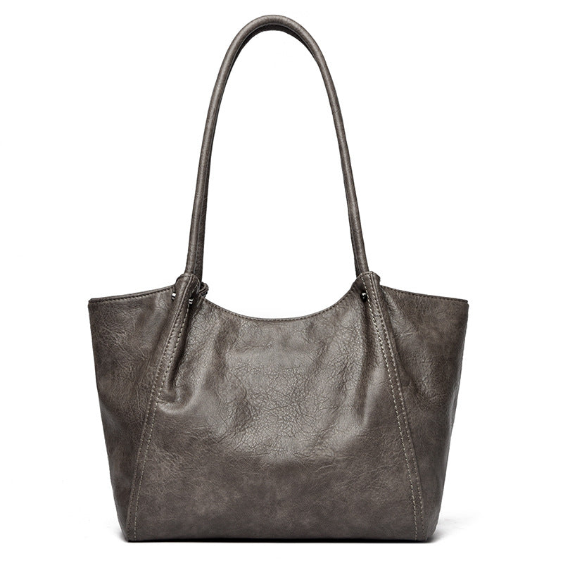 Women's Korean Fashion Large Capacity Commuter Simple Soft Shoulder Bags