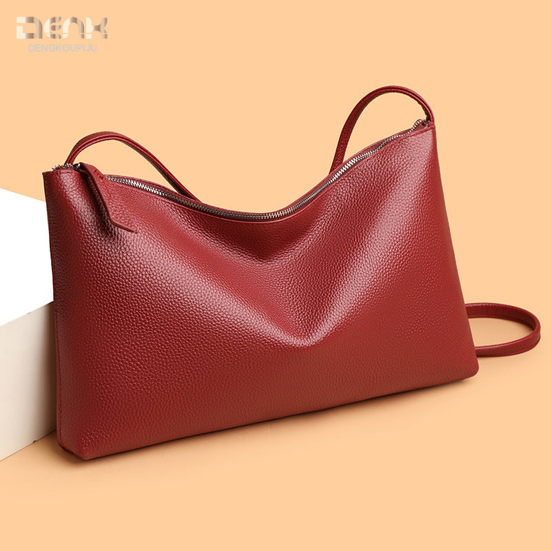 Women's Genuine Leather Fashionable Large Capacity Top Layer Cowhide Bags