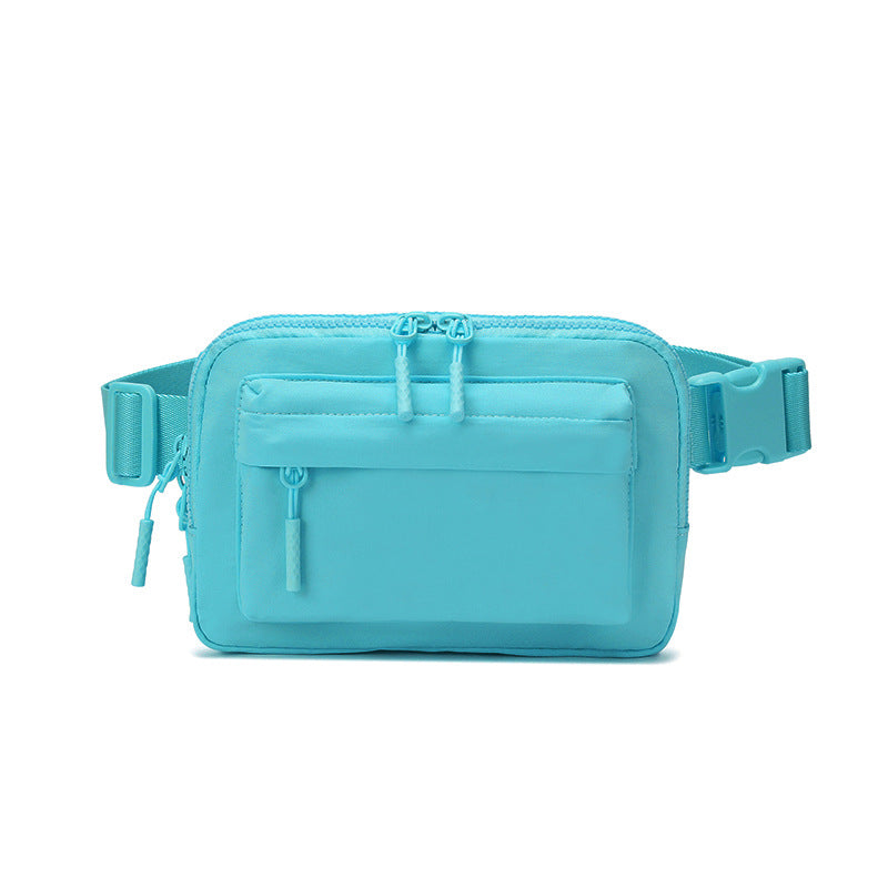 Waterproof Nylon Pure Color Running Leisure Sport Waist Bag, Accessory Bag
