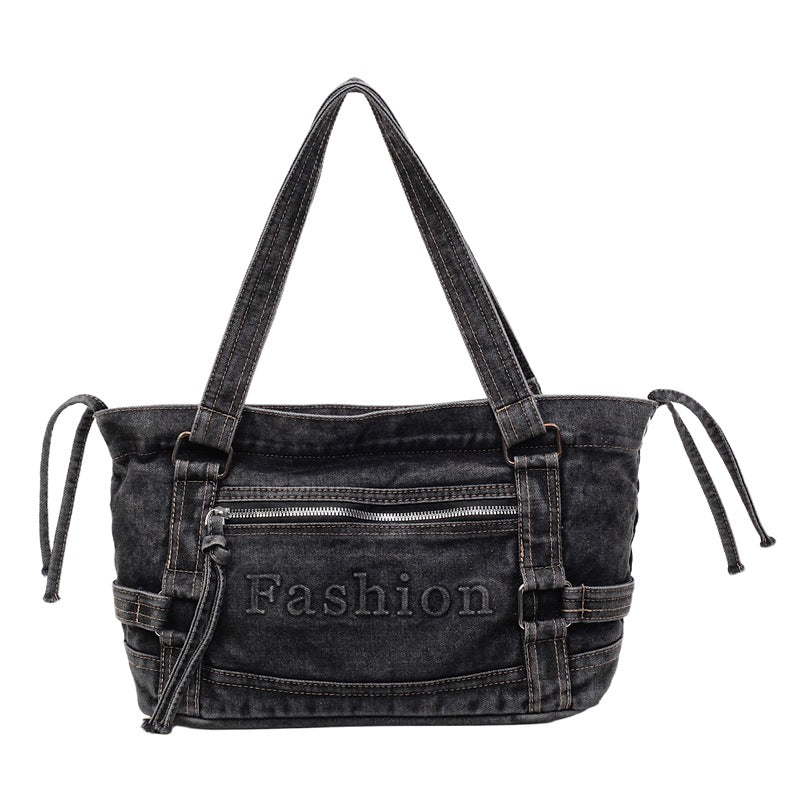 Casual Fashion Trend Denim Commuter Wrist Women's Messenger Bag