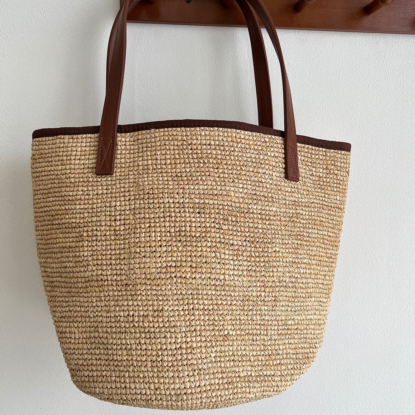 Women's Raffia Hand-woven Large Capacity Portable Vacation Tote Bags