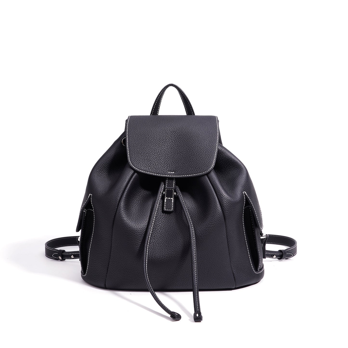 Women's Flip Western Style Leisure Drawstring Artistic Leather Early Backpacks