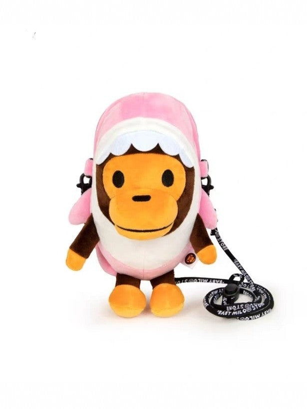Fashion Plush Monkey Cute One Pink Mobile Phone Bag