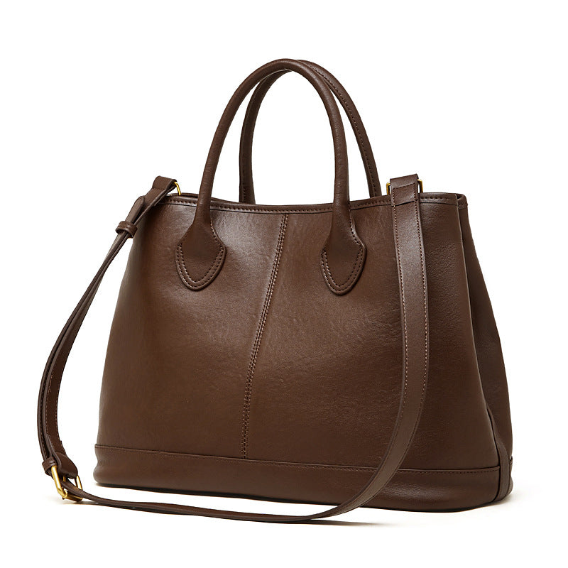 Women's Genuine Leather Versatile Large Capacity Fashion High Women's Shoulder Bag