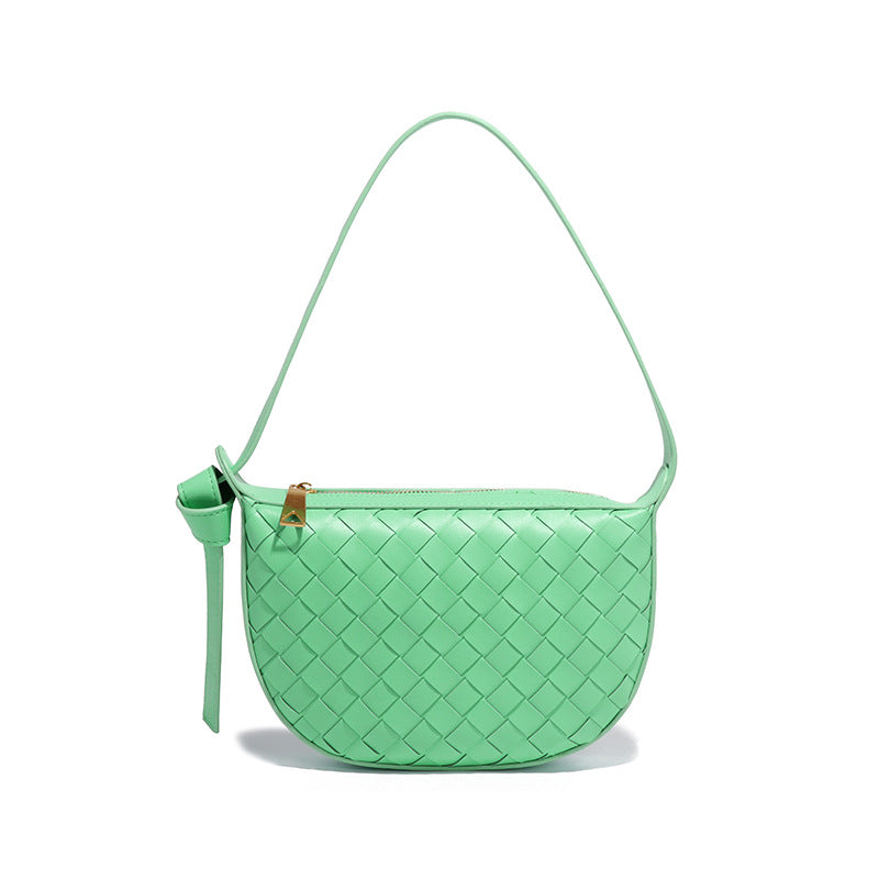 Women's Woven Fashion Simple Zipper Opening Versatile Shoulder Bags