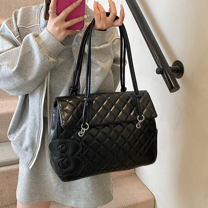 Korean Simple Rhombus Fashion Personality Versatility Large Capacity Women's Messenger Bag