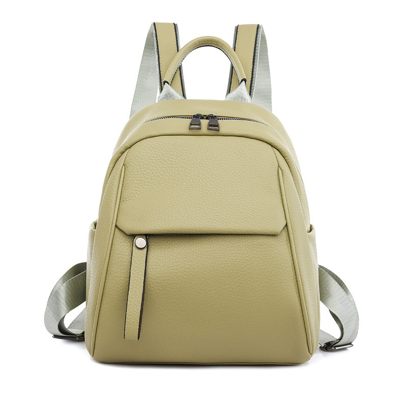 Women's Female Soft Leather Fashion Artistic Wind Women's Backpack
