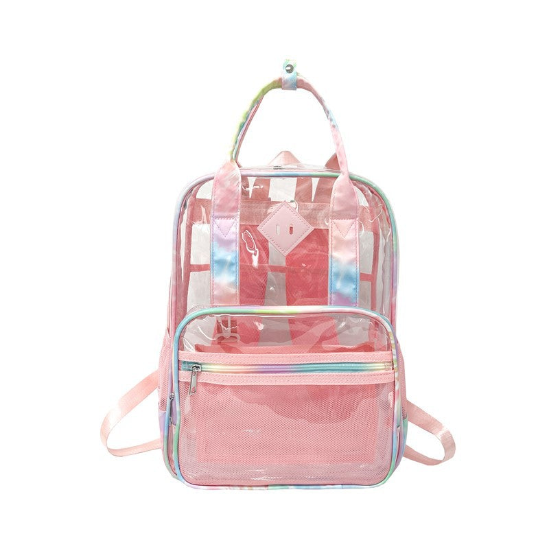 Colorful Transparent Lovers Wild Portable Street Leisure Backpack