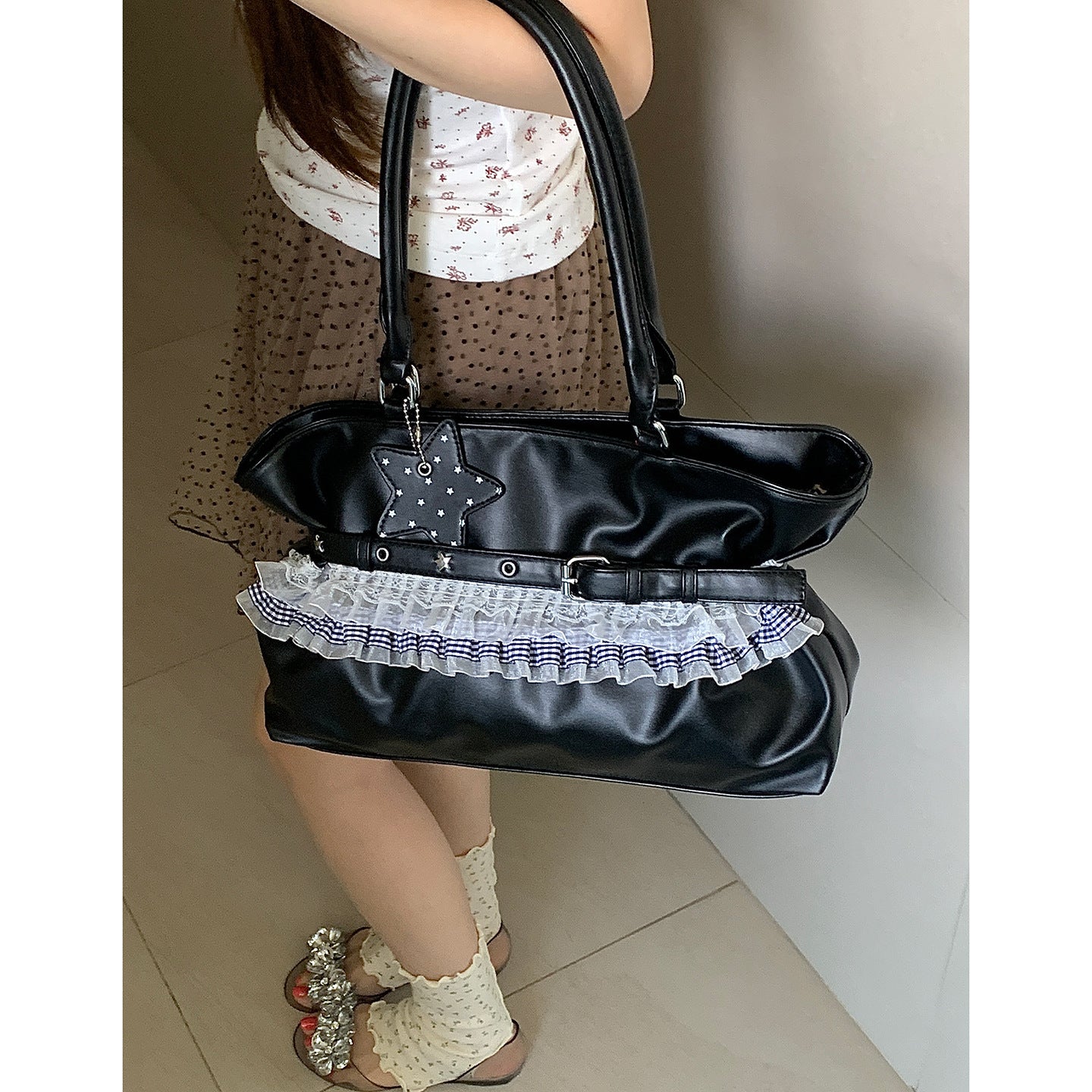 Women's Korean Style Sense Underarm Summer Simple Tote Bag