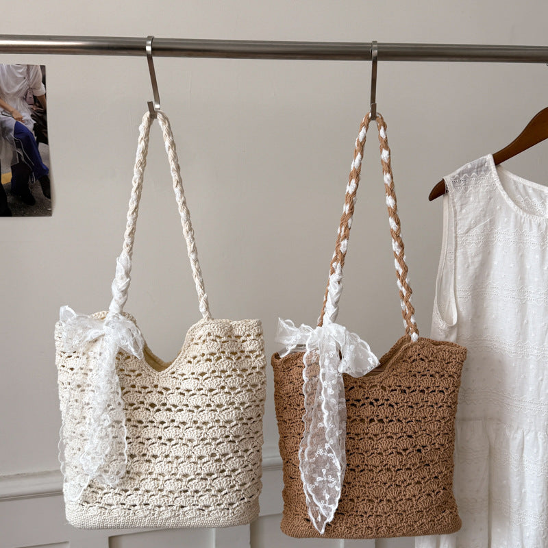 Beach Cotton Crocheted Lightweight Fashion Western Style Tote Bags