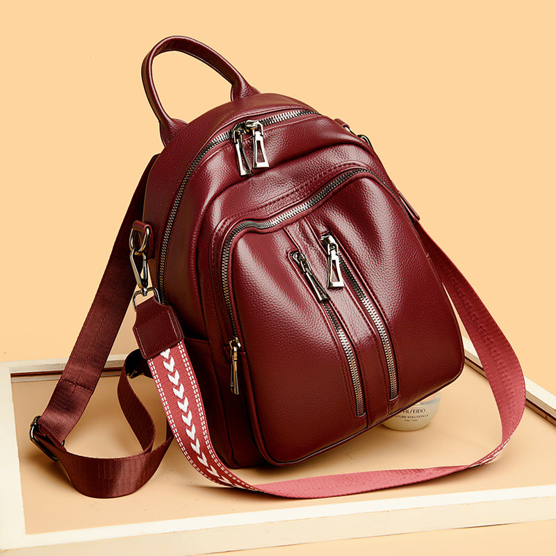 Women's Lychee Pattern Korean Style Trendy Stylish Backpacks