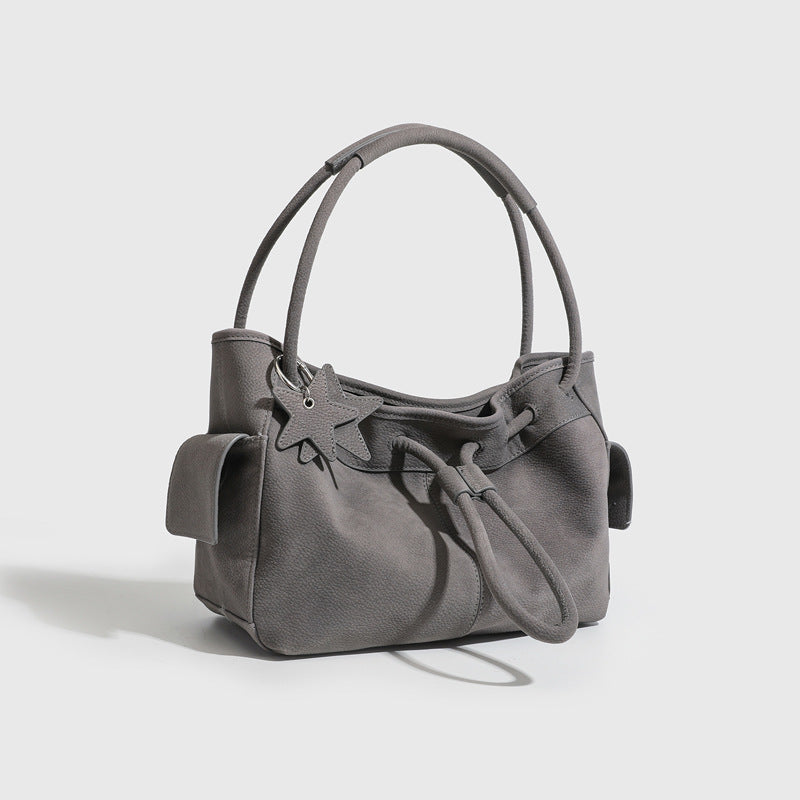Women's High-grade Pleated Portable Large Capacity Totes Beam Tote Bag