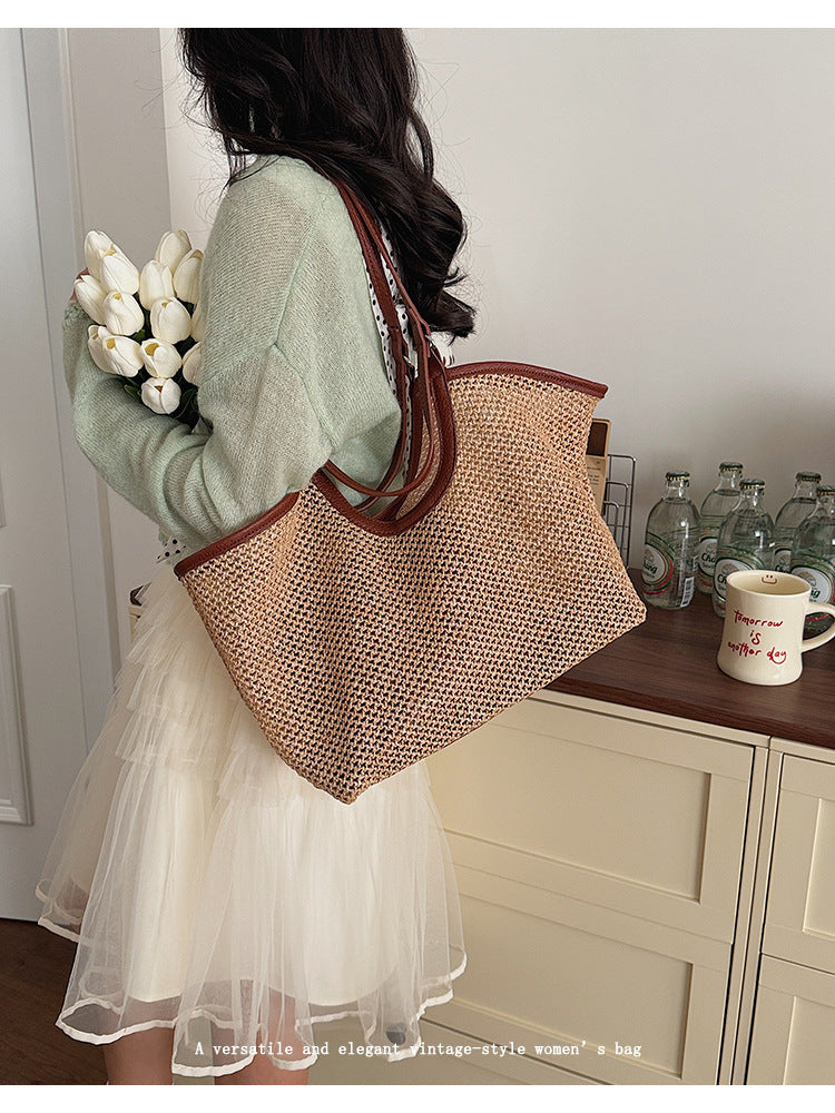 Women's Straw Hand Carrying Fashion Seaside Vacation Women's Shoulder Bag