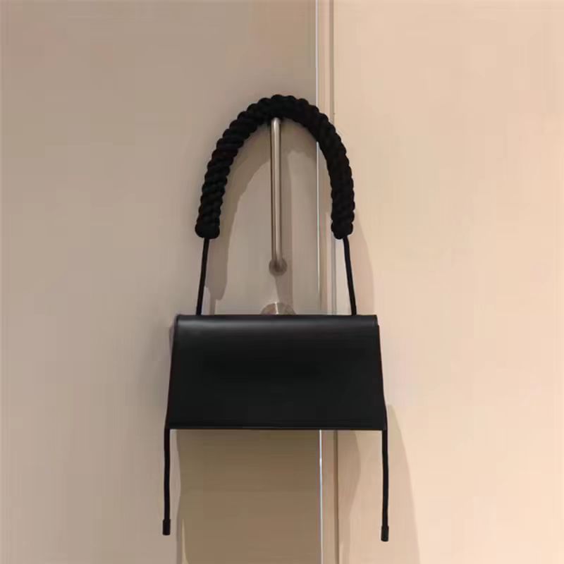 Charming Simple Design Autumn Woven Black Underarm Bag